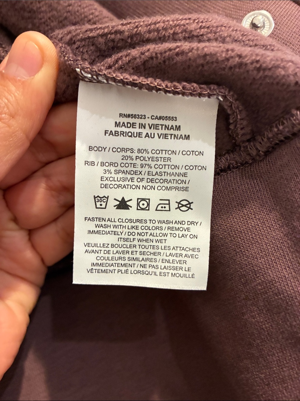 Nike Women's Mauve Cropped Cardigan Sweater - Picture 4 of 4